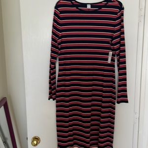 Old Navy - NEW WITH TAG Sz: L - Long Sleeve Jersey Dress